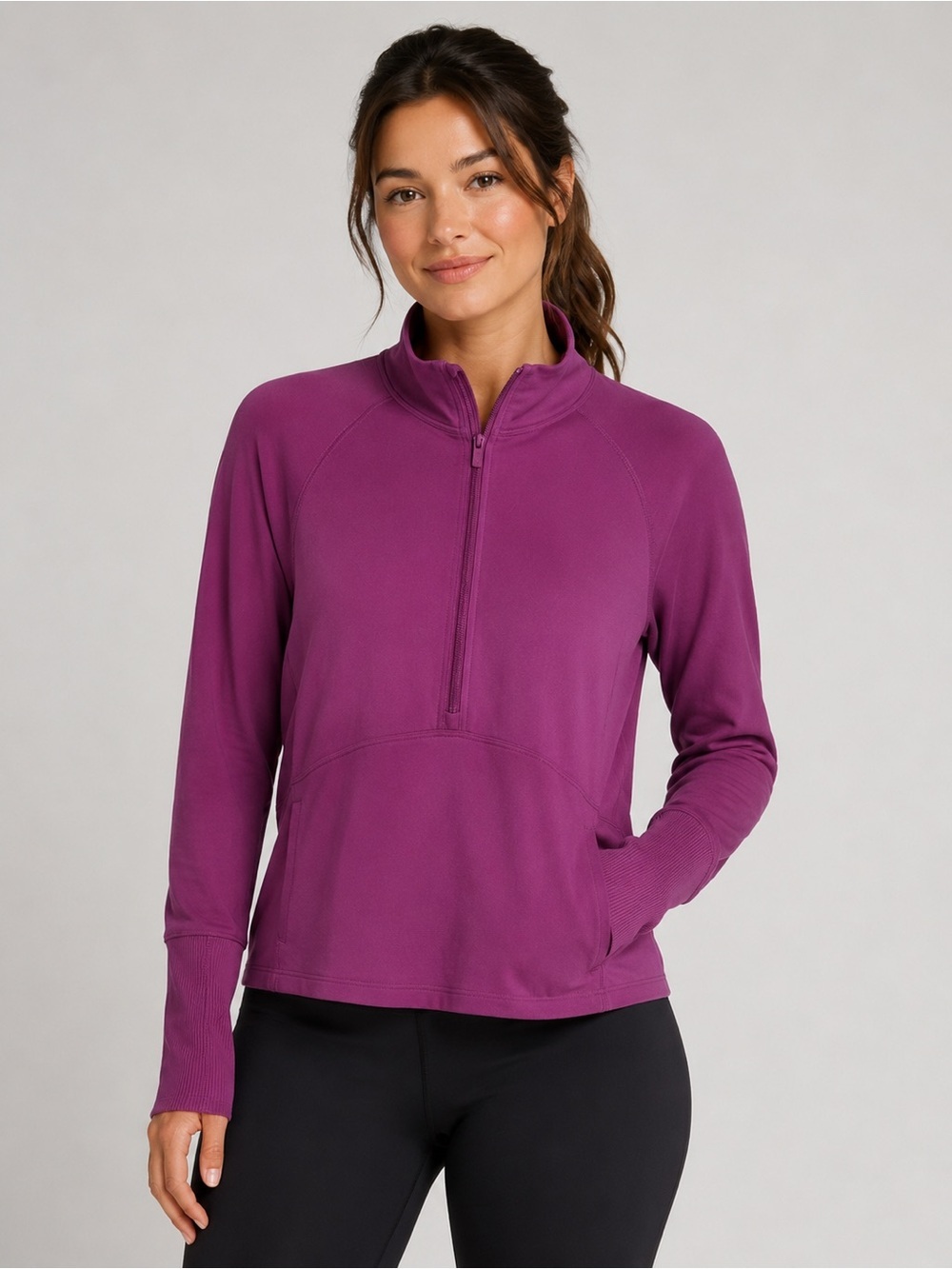 Lululemon Purple Running Pullover Quarter Zip Long Sleeve Size 8